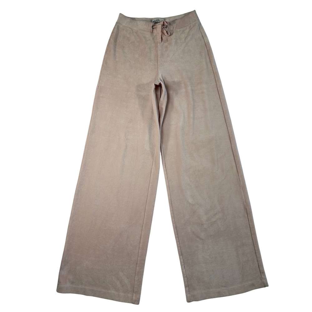 Gilly Hicks Hollister Pink Ribbed Velour‎ Wide Leg Lounge Pants Small Corduroy - Picture 2 of 6